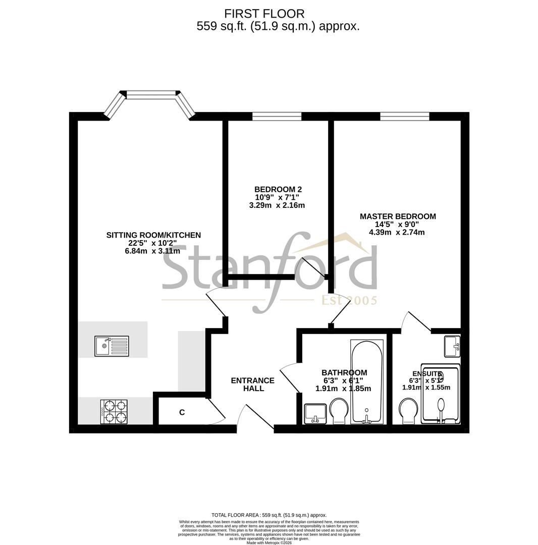 Floorplan for Telegraph Road, West End, Southampton