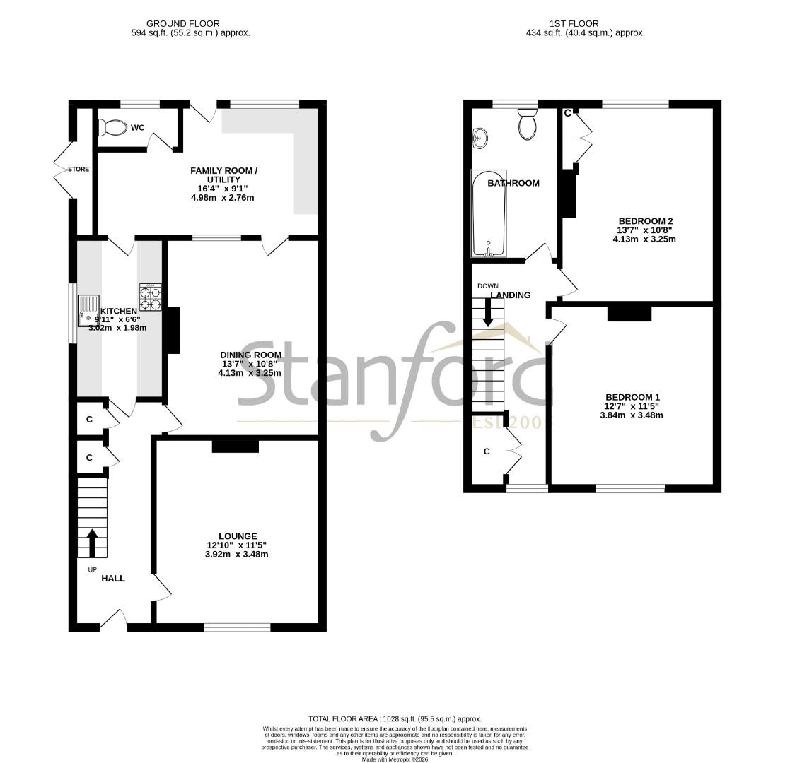 Floorplan for Cranbury Road, Southampton