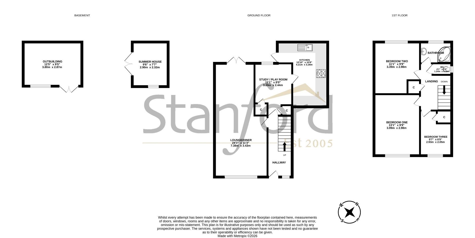 Floorplan for Latham Road, Fair Oak, Eastleigh