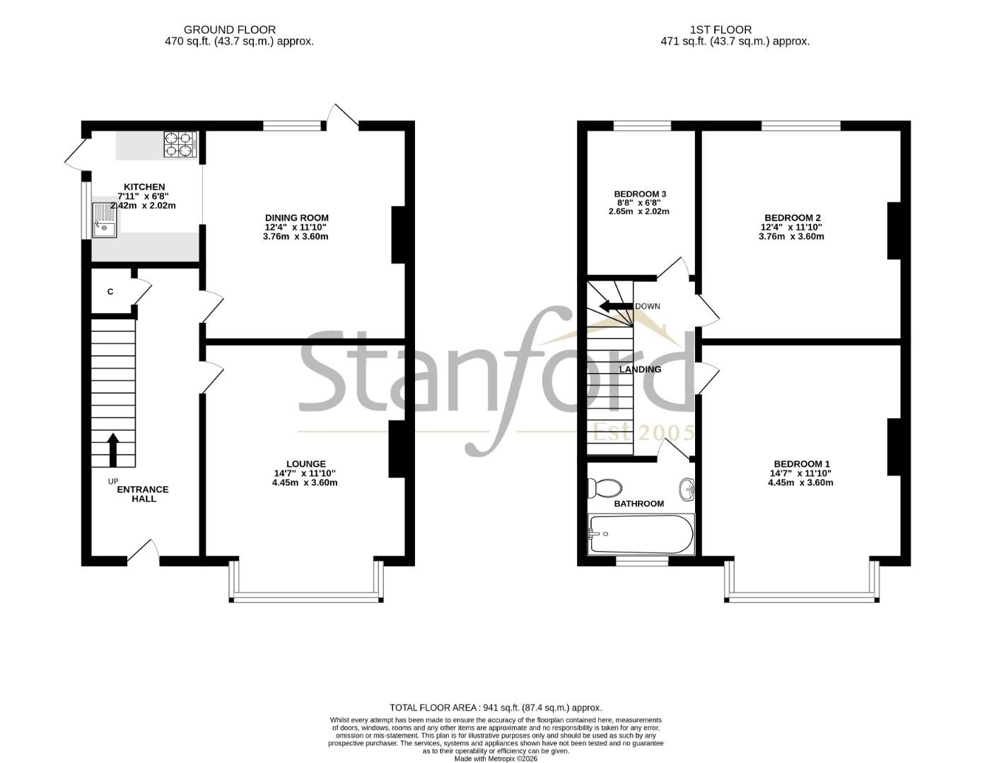 Floorplan for Athelstan Road, Bitterne, Southampton